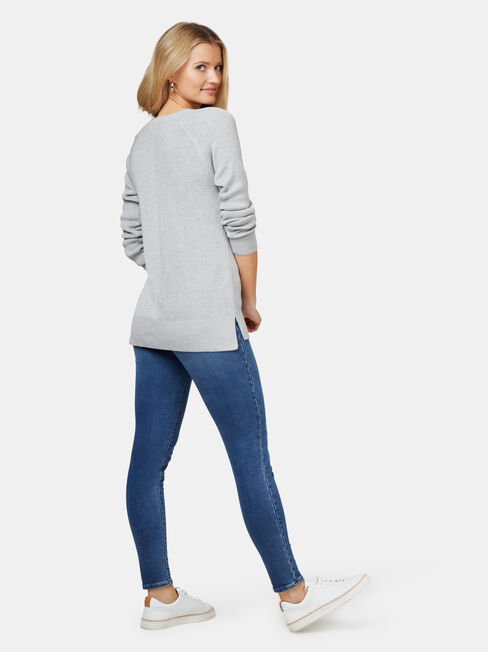 Catalina Chevron Pullover, Grey, hi-res