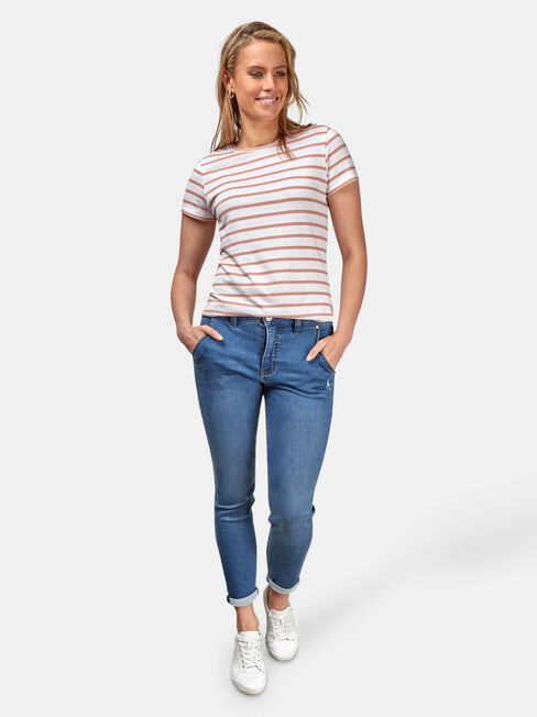 Lois Slim Boyfriend Jeans, Mid Indigo, hi-res