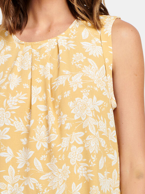 Emily Pleat Front Top, White, hi-res