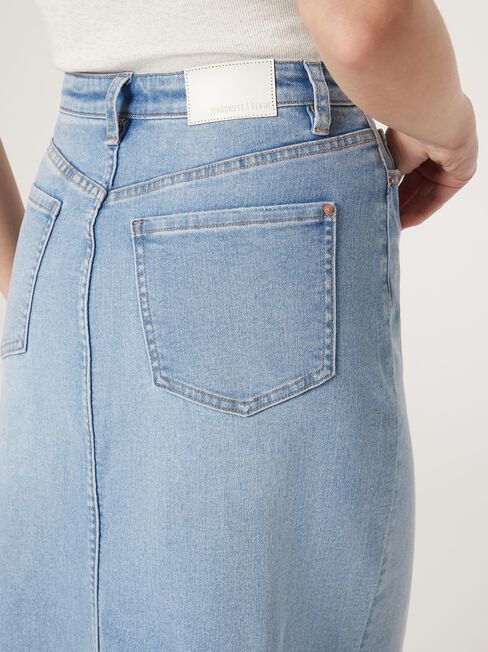 Missy Denim Midi Skirt, Blue, hi-res