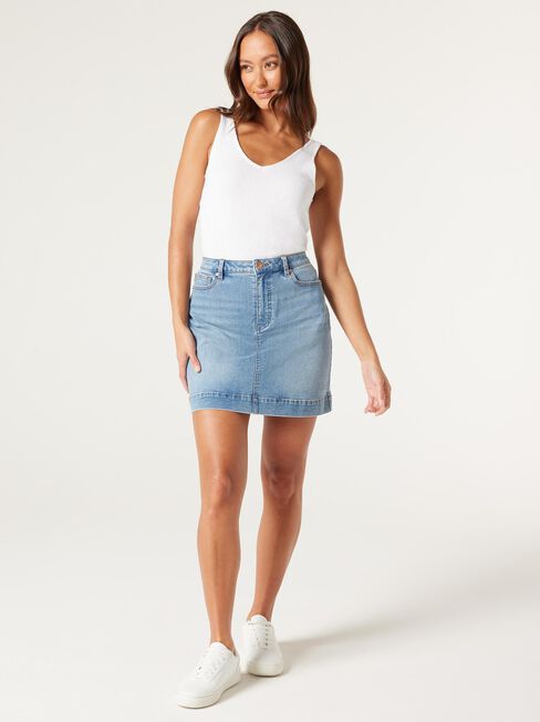 Samira Knit Tank, White, hi-res
