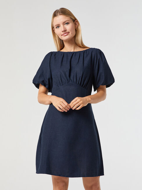 Poppy Puff Sleeve Dress, Other, hi-res