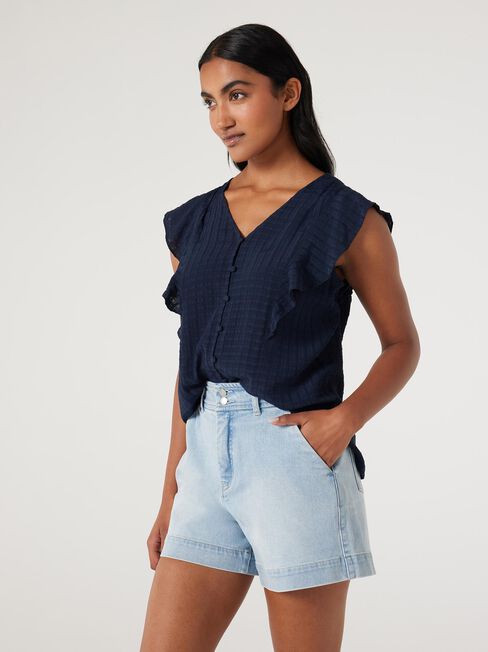 Fia Flutter Sleeve Top, Ink, hi-res