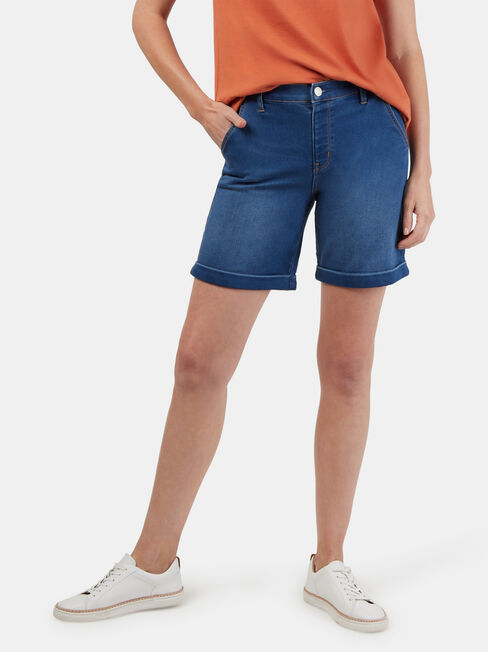 Stella Luxe Lounge Short, Mid Indigo, hi-res