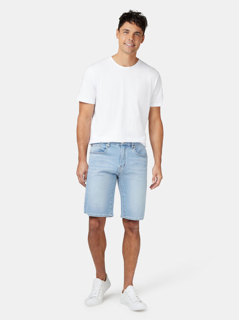 Connor Knit Denim Short Summer Blue, Blue, hi-res