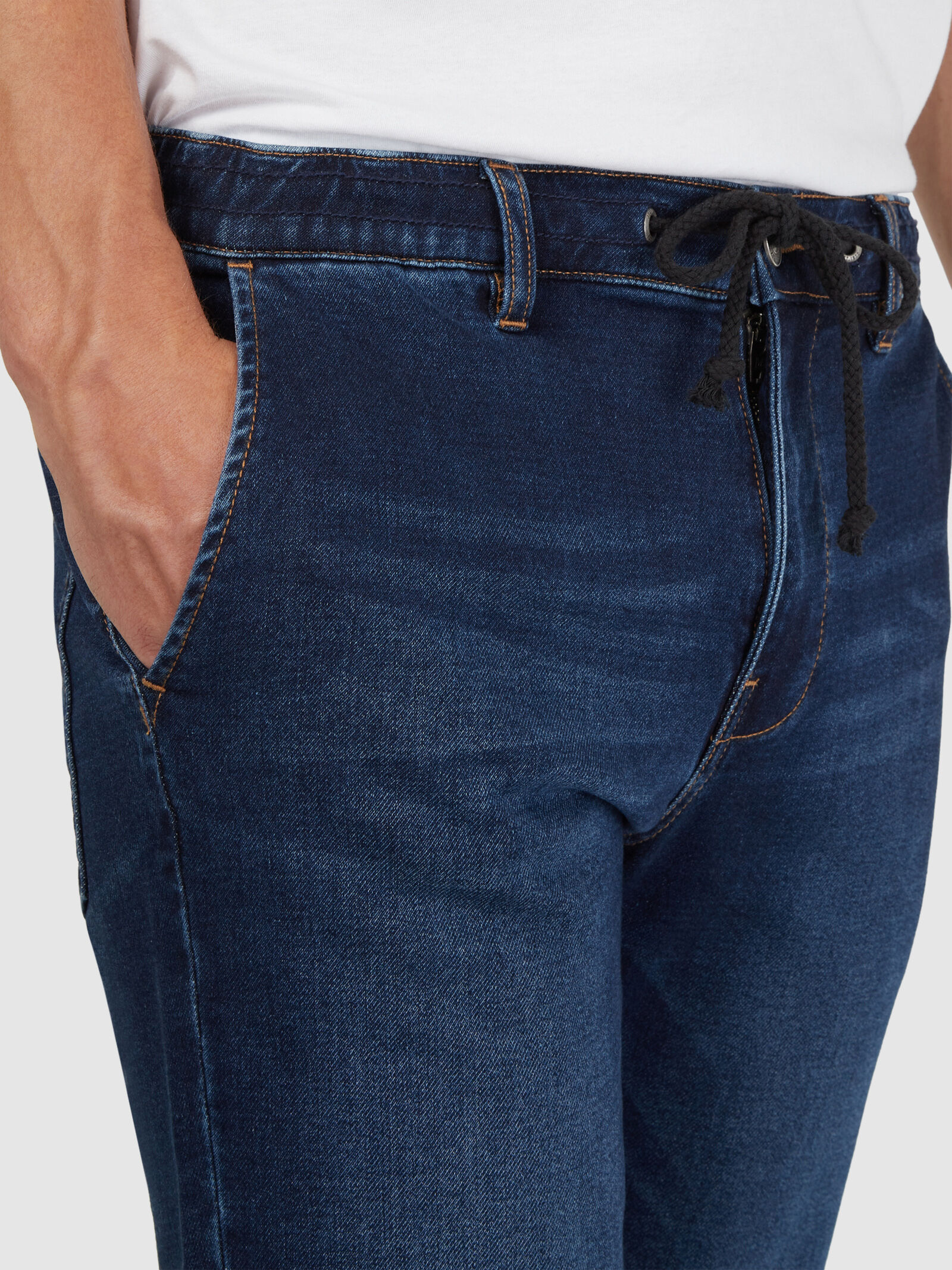 Knit denim online jogger pant