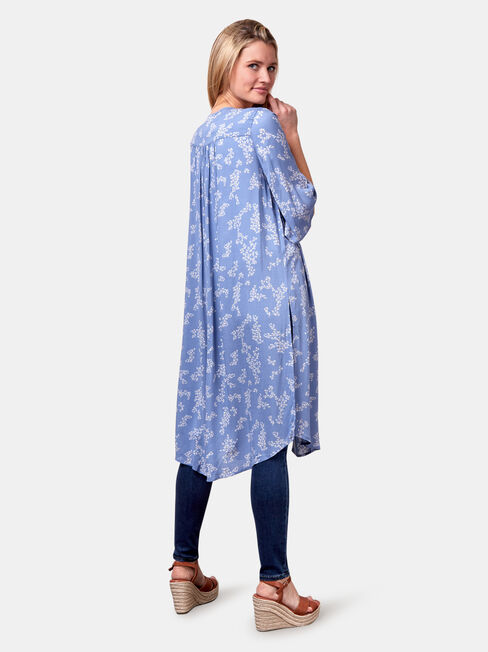 Monica Longline Kimono, Blue, hi-res