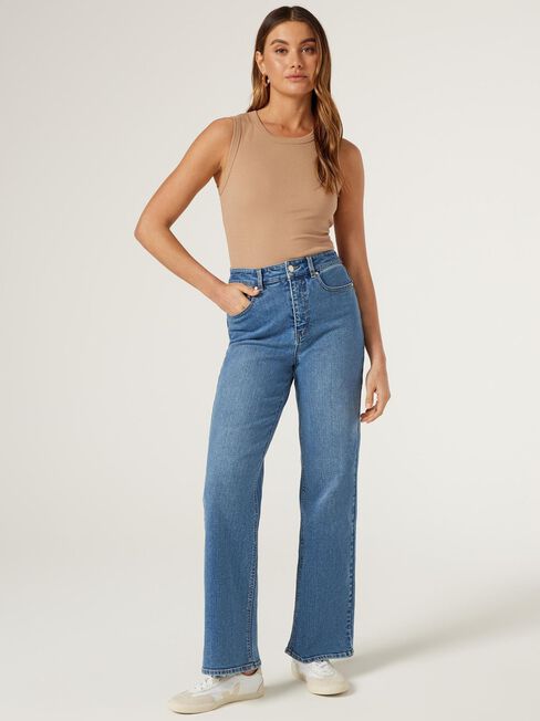 Classic Rib Tank, Brown, hi-res