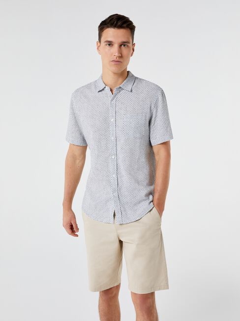 SS Jerry Textured Shirt, White, hi-res