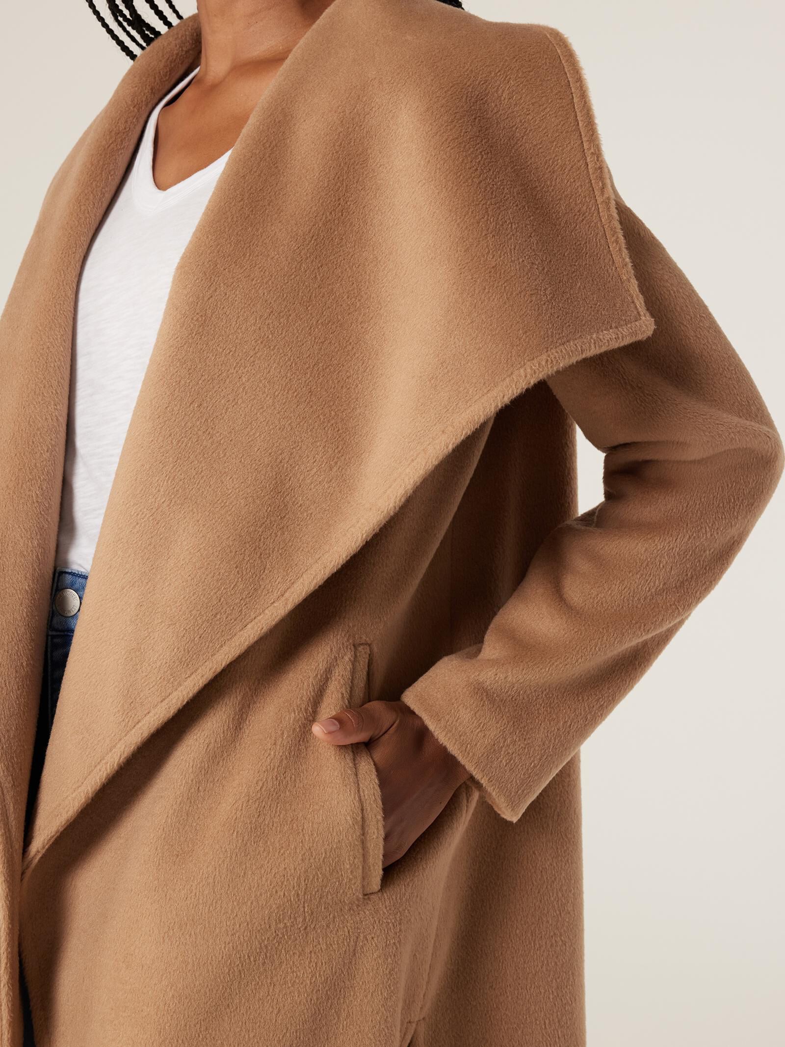 Longline camel coat clearance
