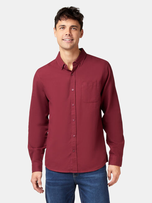 Arbor Long Sleeve Shirt, Red, hi-res