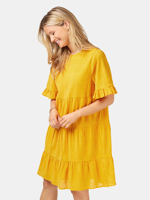 Julia Kaftan Dress, Yellow, hi-res
