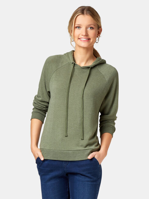 Khloe Soft Touch Hoodie, Green, hi-res