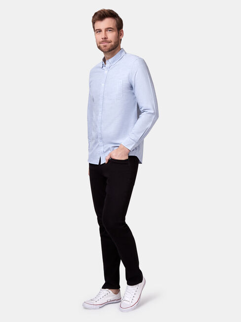 Bennett Long Sleeve Textured Shirt, Blue, hi-res