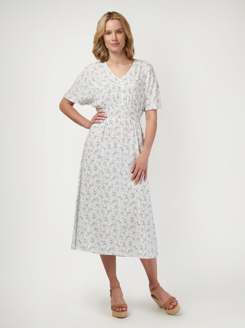 Edwina Midi Dress, Floral, hi-res