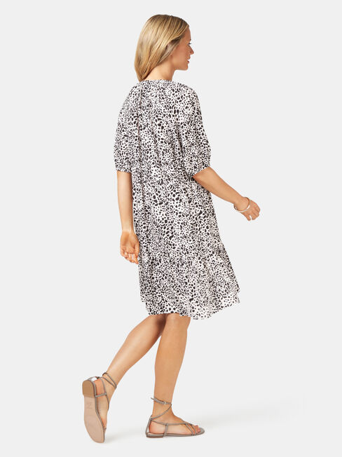 Jasmine Tiered Beach Dress, Grey, hi-res