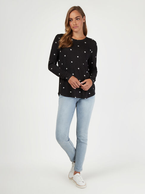 Maddie Soft Touch Curve Hem Pullover, Coloured, hi-res