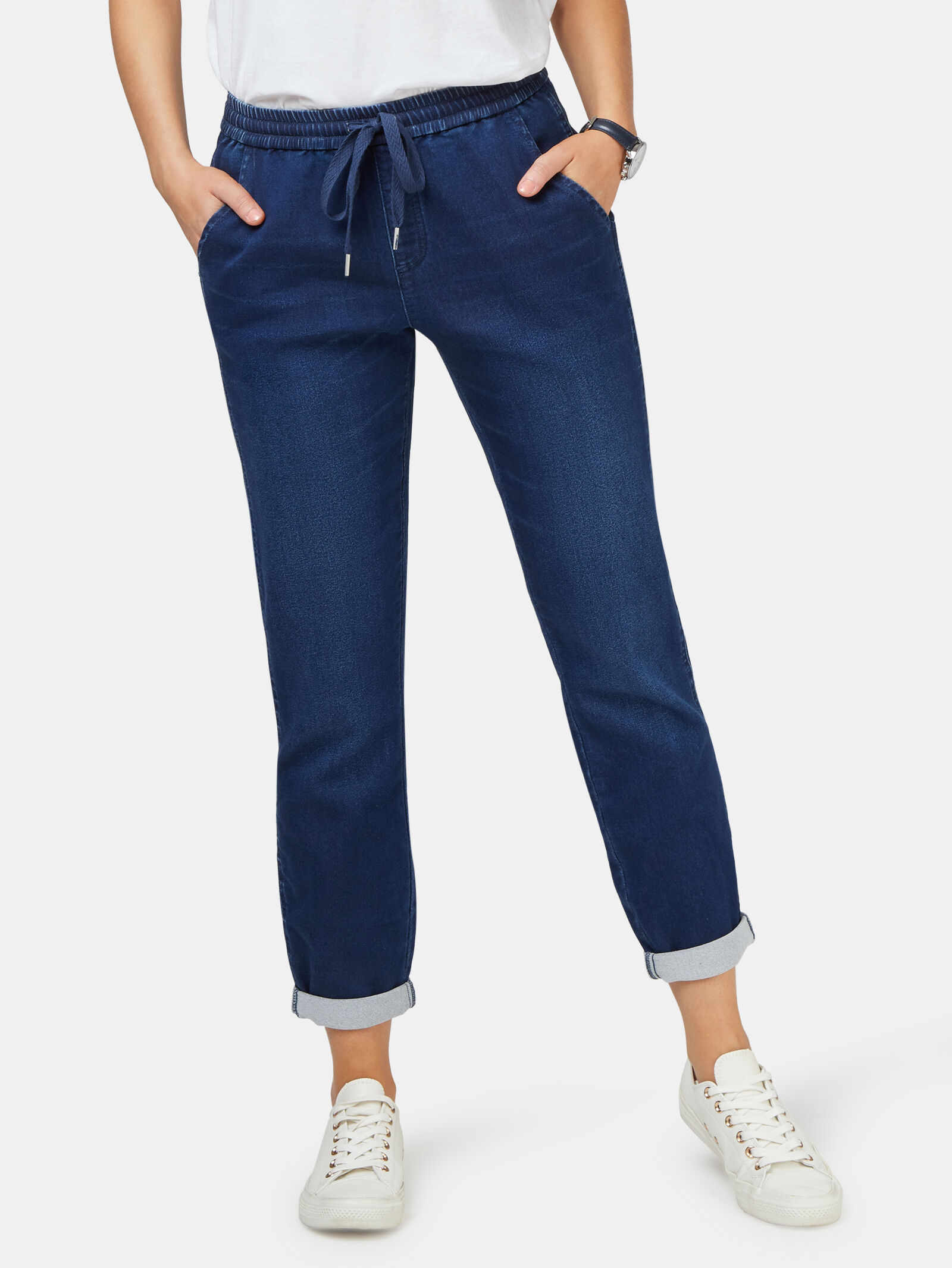 Dark blue jogger jeans 2025