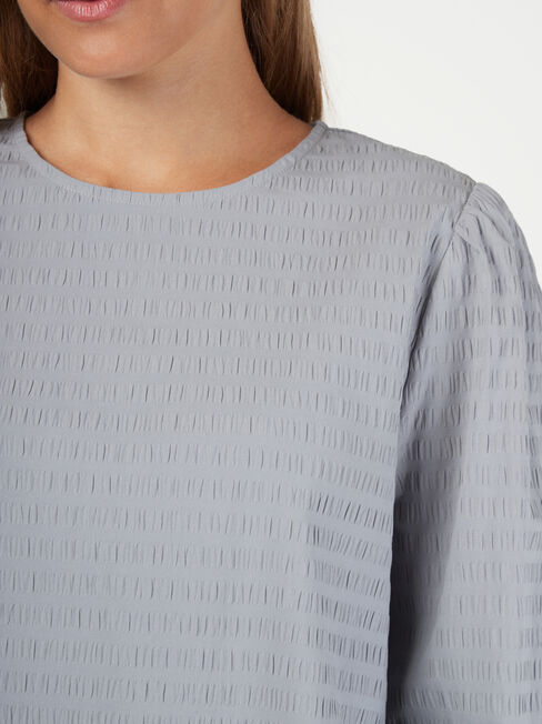 Tessa Textured Top, Grey, hi-res