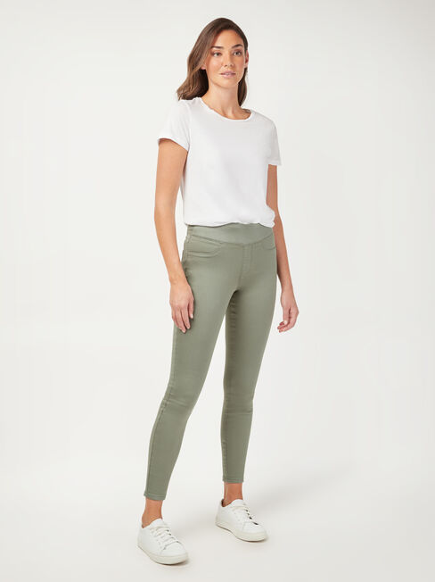 Tessa J-Luxe Skinny Jeans, Green, hi-res