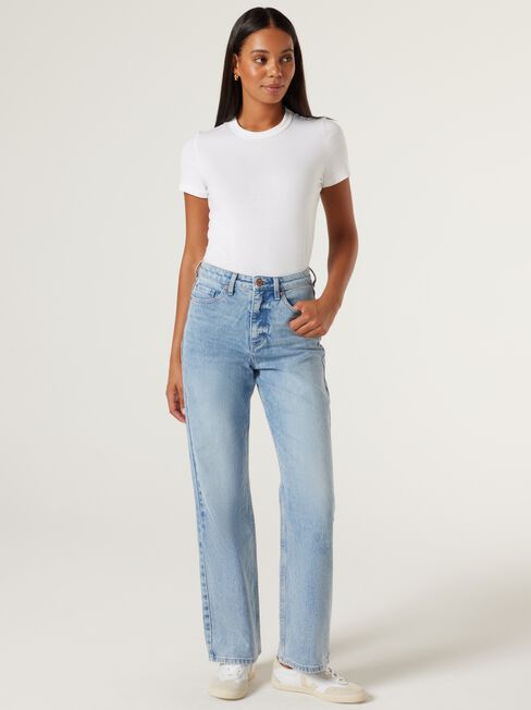 Penelope Straight Leg Jeans, Summer Indigo, hi-res
