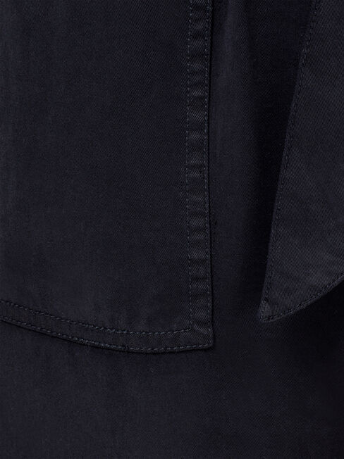Isadora Paper Bag Pant, Black, hi-res