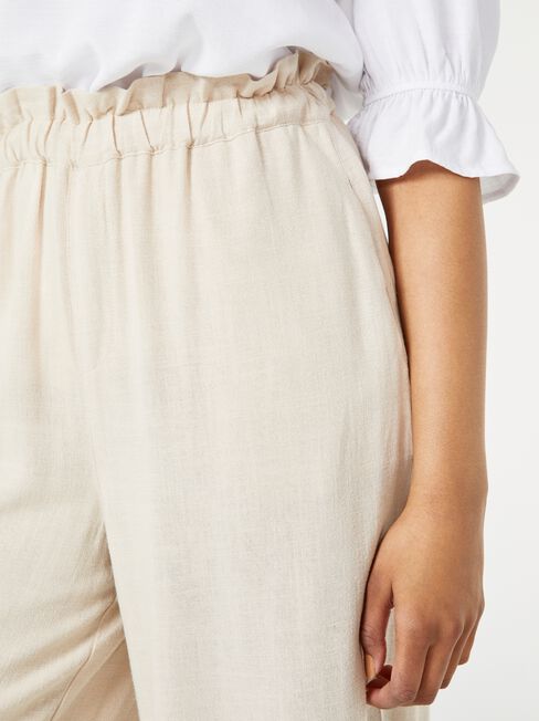 Piper Paperbag Relaxed Pant, Brown, hi-res