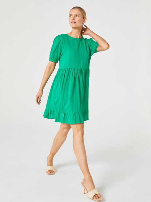 Berry Babydoll Dress, Green, hi-res