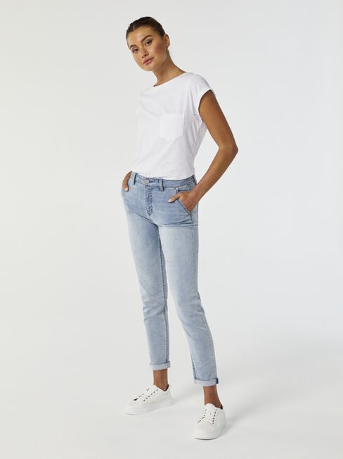 Louisa Slim Boyfriend Jeans, Light Vintage, hi-res