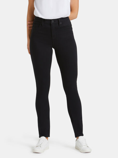 Butt Lifter Skinny Jeans, Black, hi-res