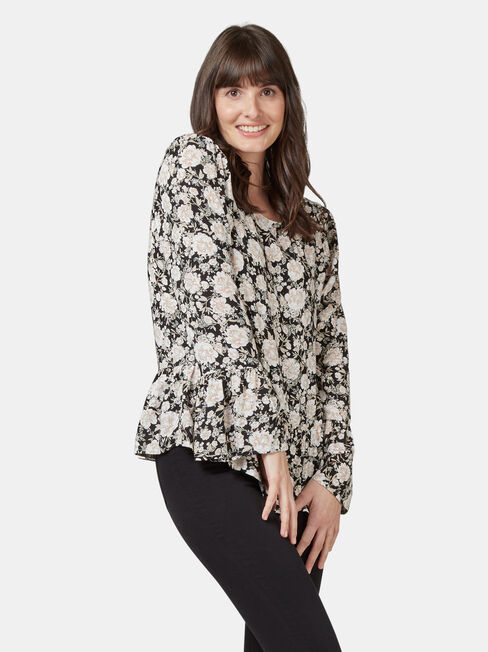 Kinsley Lace Detail Blouse, Floral, hi-res