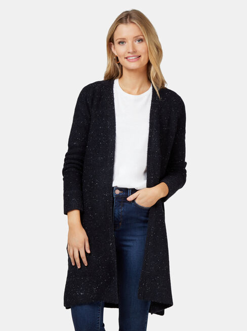 Cora Longline Cardigan, Blue, hi-res