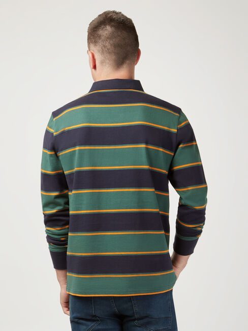 LS Percy Stripe Rugby Polo, Stripe, hi-res