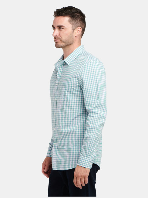LS Taj Check Shirt, Green, hi-res