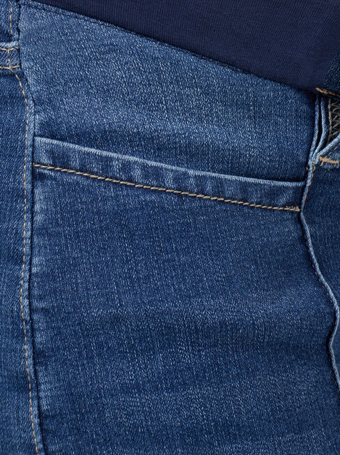Penelope Maternity Skirt, Blue, hi-res