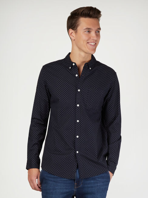 LS Elliot Oxford Shirt, Blue Stripe, hi-res