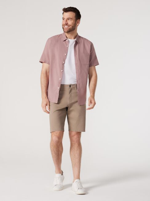 Wolf Textured Short Sleeve Shirt, Purple, hi-res
