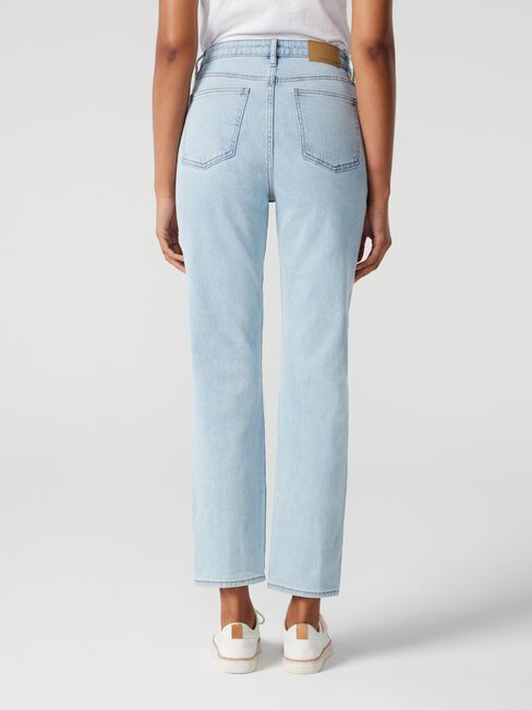 Naomi Mid Waisted Straight jeans, Faded Blue, hi-res