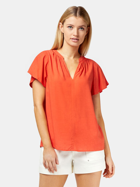 Becca Blouse, Red, hi-res