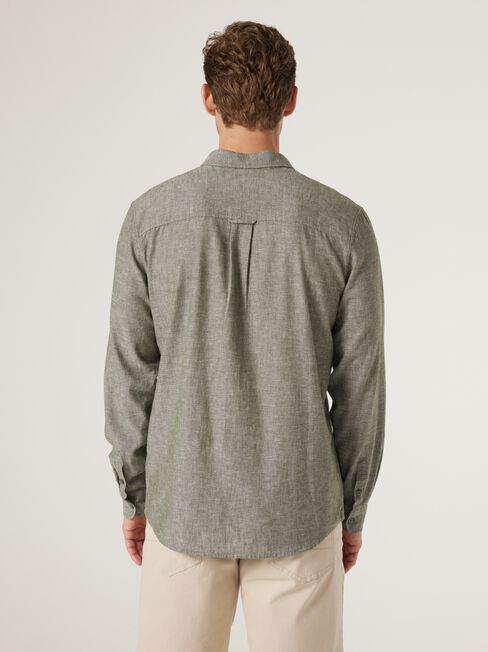 Brody Textured Long Sleeve Shirt, Green, hi-res
