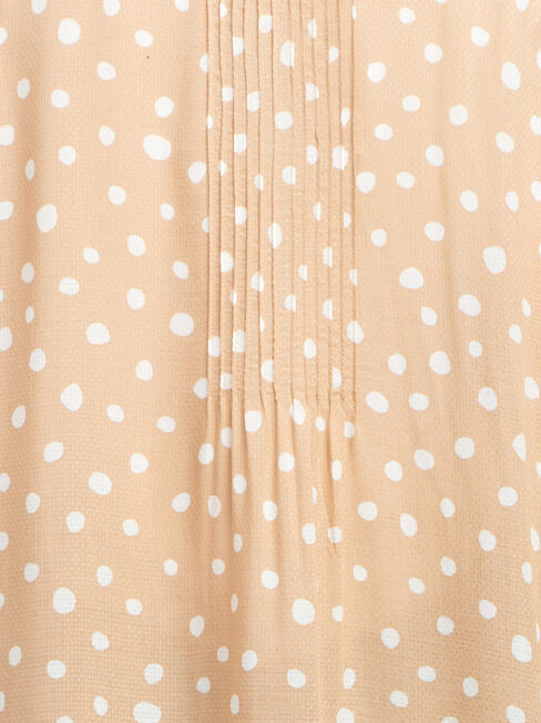 Polly Printed Kimono, Brown, hi-res