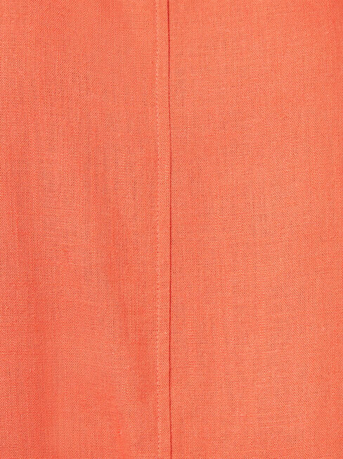 Luna Linen Blend Top, Orange, hi-res