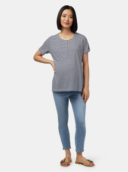 Hannah Henley Tee, Stripe, hi-res