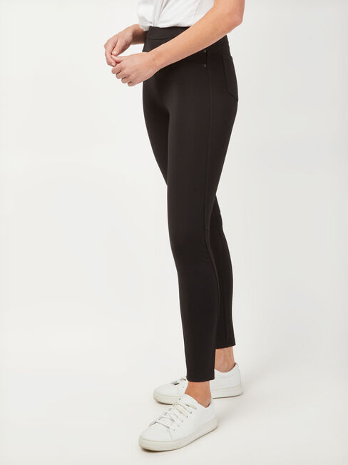 Tara Ponte Pant, Black, hi-res
