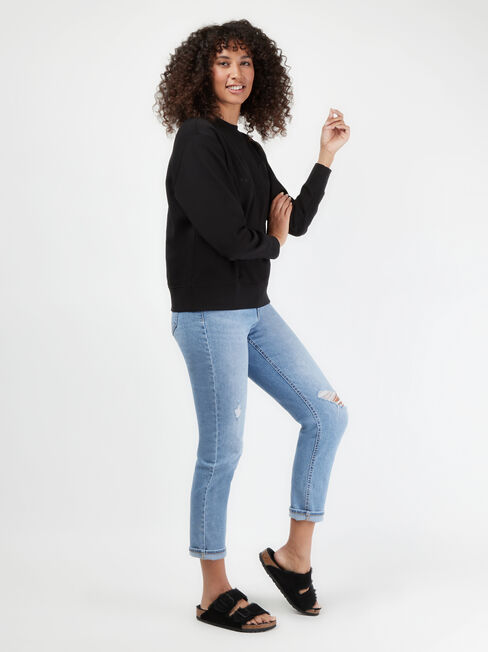 J-Luxe Sweat, Black, hi-res