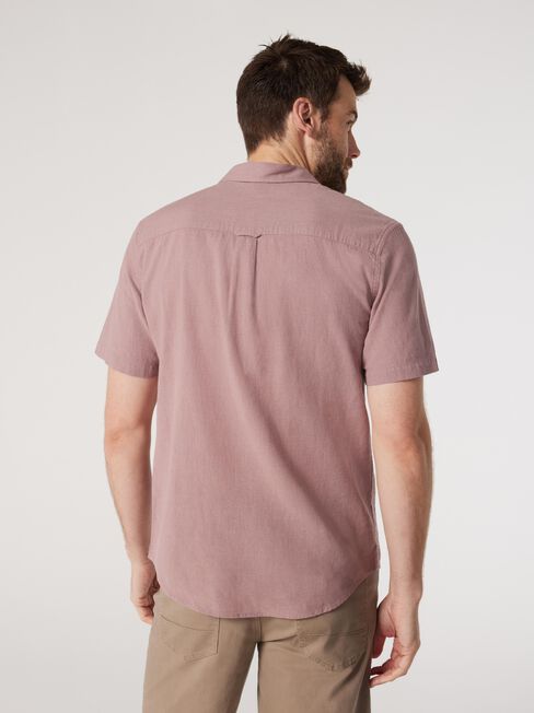 Wolf Textured Short Sleeve Shirt, Purple, hi-res
