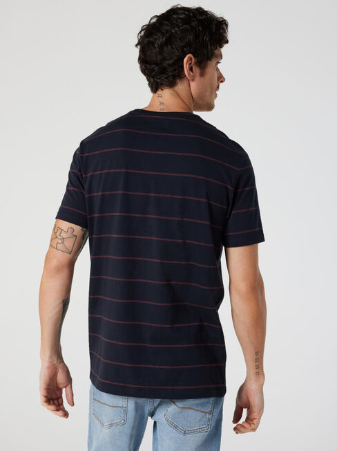 SS Grant Stripe Crew Tee, Ink, hi-res