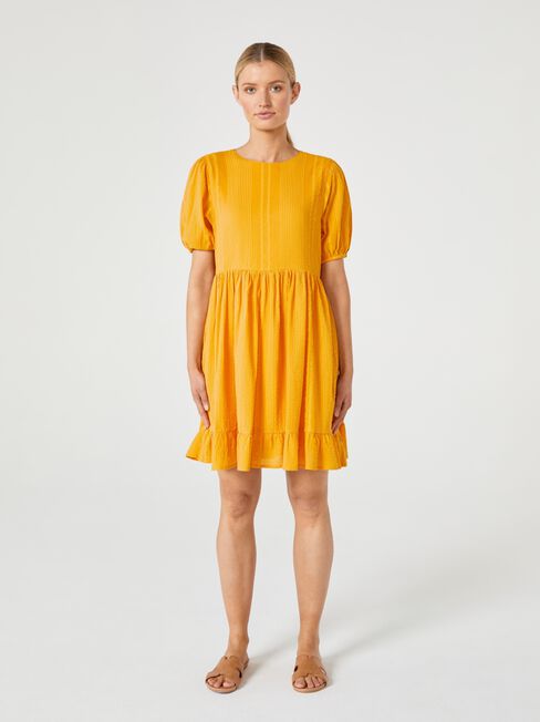 Berry Babydoll Dress, Yellow, hi-res