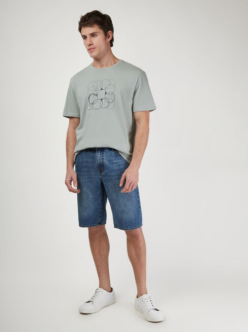 Kohen Denim Short, Blue, hi-res