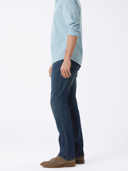 Slim Bootcut Jeans Indigo Ink, Mid Indigo, hi-res